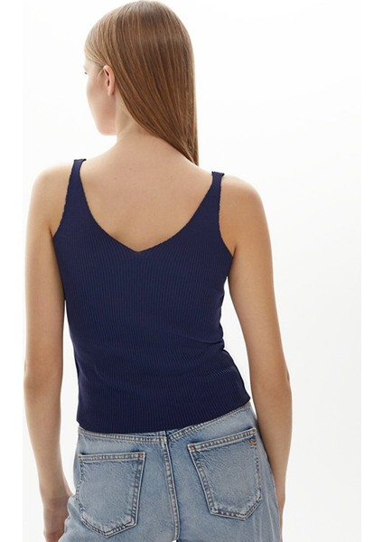 Askılı Triko Top Lacivert Atlet modelleri