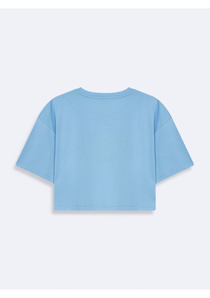 LOPEZE Logolu Kadın Crop Kısa Kol T-shırt 1224800226089 fiyatları