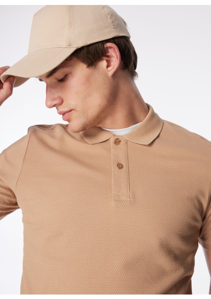 Polo Yaka Bej Erkek T-Shirt 232 Lcm 242063 Arch Bej