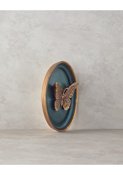 Butterfly Polyresin Duvar Aksesuarı Lacivert