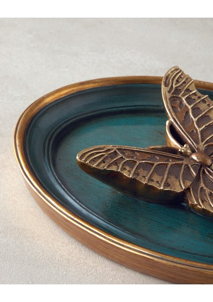 Butterfly Polyresin Duvar Aksesuarı Lacivert