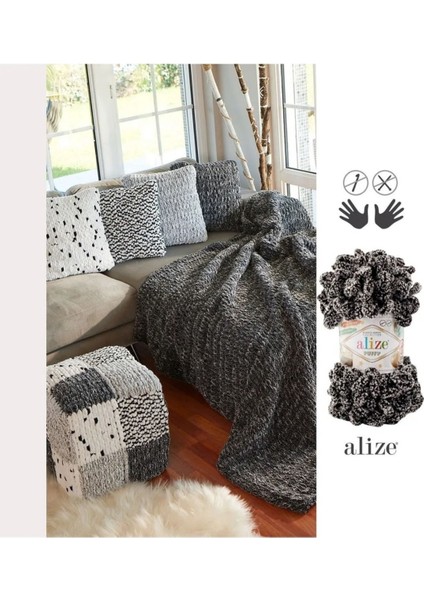 Puffy El Örgü Ipliği 5'li Paket - 637 Havacı 100 Gr. 9 Mt. Parmak Ipi fiyatları