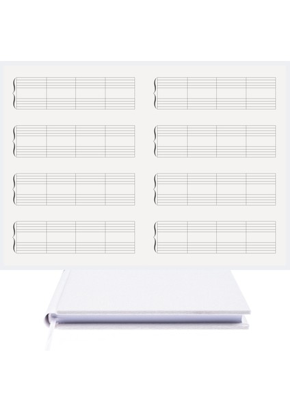 Piyano Nota Defteri (Anahtarsız Tırnaklı Kesik Çizgili) - Planner El Dikişi (A/5) fırsatları