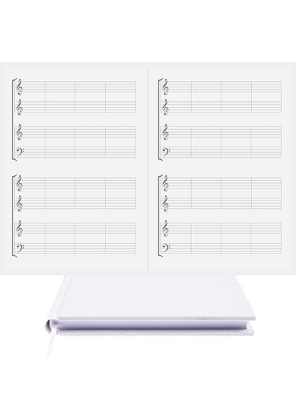 Piyano Nota Defteri (Ikili Sistem, 3 Sol 1 Fa Anahtarlı) - Planner El Dikişi (A/5)
