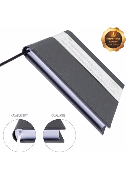 Müzik Nota Defteri (Anahtarsız Sağ Sol Kesik Çizgili) - Planner El Dikişi (A/5)