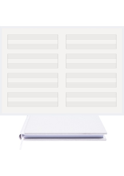 Gitar Nota Defteri (Anahtarsız Ikili Sistem) - Planner El Dikişi, Özel Tasarım (A/5)