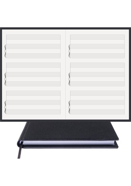 Piyano Nota Defteri (Anahtarsız Üçlü Sistem Tırnaklı) - Planner El Dikişi (A/5) fırsatları