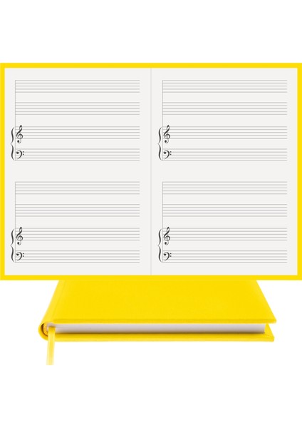 Piyano Nota Defteri Dörtlü Sistem Sol Fa Anahtarlı - Planner El Dikişi (A/5) fırsatları