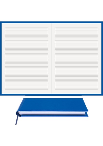 Müzik Nota Defteri (Anahtarsız Ikili Sistem) - Yıllık Planner El Dikişi (A/5) fırsatları