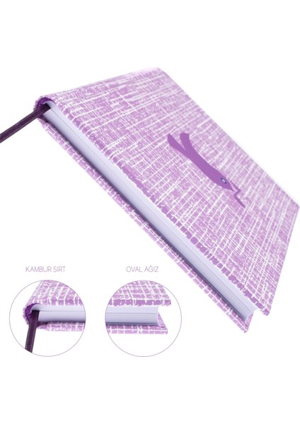 Müzik Nota Defteri (Anahtarsız Dört Kesik Çizgili) - Yıllık Planner El Dikişi (A/5)