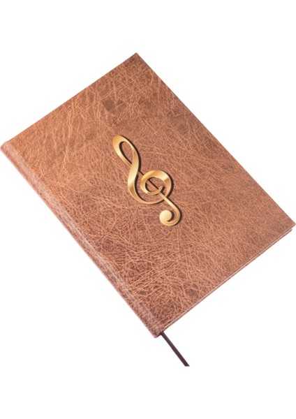 Müzik Nota Defteri (Sol Anahtar Çift Kesik Çizgi) - Yıllık Planner El Dikişi (A/5) fiyatları