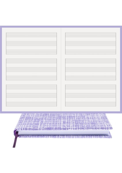 Müzik Nota Defteri (Anahtarsız Üçlü Sistem) - Yıllık Planner El Dikişi (A/5) fırsatları