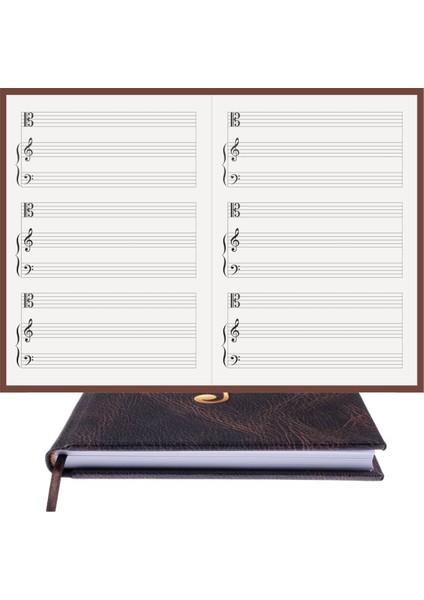 Piyano Nota Defteri (Do Sol Fa Anahtarlı Tırnaklı) - Planner El Dikişi (A/5) modelleri