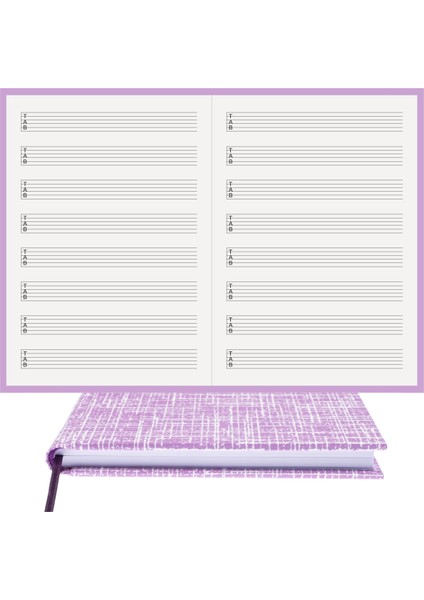Gitar Nota Defteri (Tab Anahtarlı, Sol Kesik Çizgili) - Planner El Dikişi (A/5) fırsatları