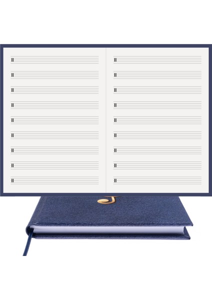 Gitar Nota Defteri (Do Anahtarlı Düz) - Planner El Dikişi, Özel Tasarım (A/5)
