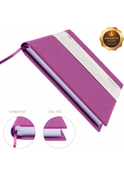 Müzik Nota Defteri (Sol Anahtar Dört Kesik Çizgi) - Yıllık Planner El Dikişi (A/5)