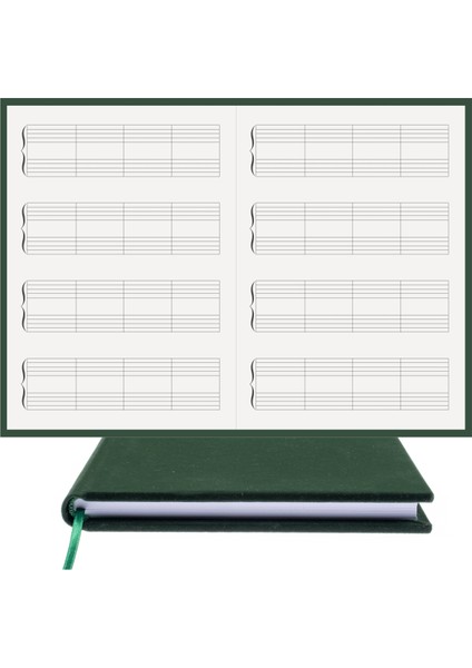 Piyano Nota Defteri (Anahtarsız Tırnaklı Kesik Çizgili) - Planner El Dikişi (A/5) fırsatları