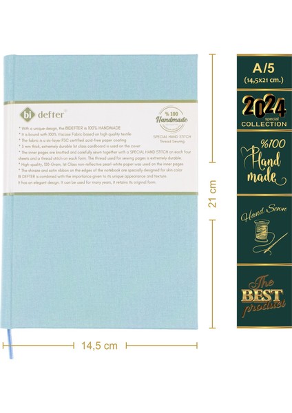 Piyano Nota Defteri (Sol Fa Anahtarlı Kesik Çizgili) - Planner El Dikişi (A/5) modelleri