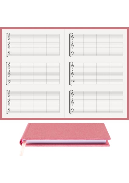 Piyano Nota Defteri (Sol Sol Fa Anahtarlı) - Planner El Dikişi, Özel Tasarım (A/5) fırsatları