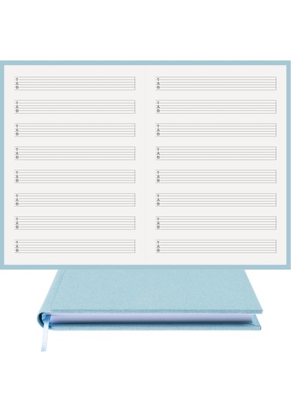 Gitar Nota Defteri (Tab Anahtarlı, Sağ Kesik Çizgili) - Planner El Dikişi (A/5) fırsatları