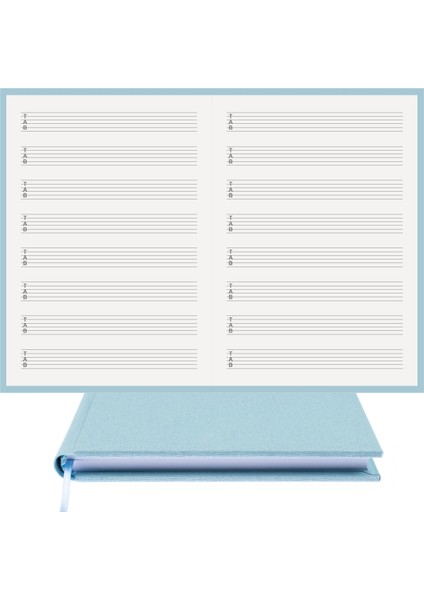 Gitar Nota Defteri (Tab Anahtarlı) -Yıllık Planner El Dikişi, Özel Tasarım (A/5)