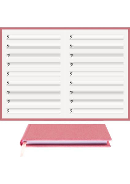Müzik Nota Defteri (Fa Anahtarlı) - Planner El Dikişi, Özel Tasarım (A/5) fırsatları