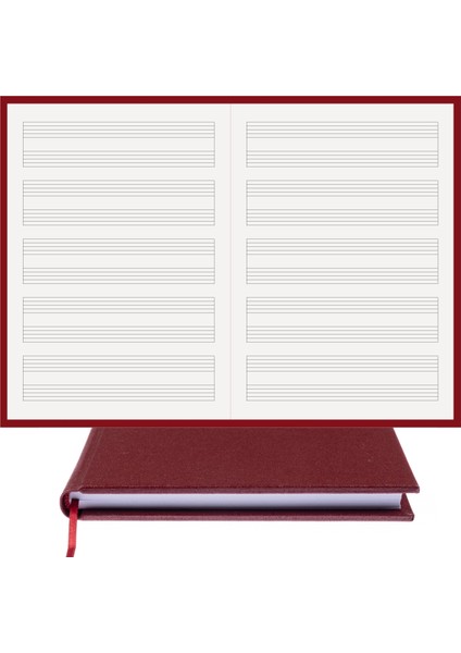 Müzik Nota Defteri (Anahtarsız Ikili Sistem) - Yıllık Planner El Dikişi (A/5) fırsatları