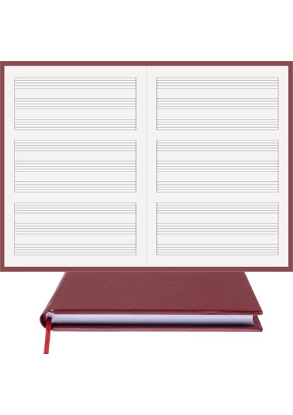 Müzik Nota Defteri (Anahtarsız Üçlü Sistem) - Yıllık Planner El Dikişi (A/5) fırsatları