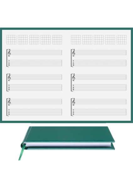 Gitar Nota Defteri (Sol ve Tab Anahtarlı Akortlu) - Planner El Dikişi (A/5)