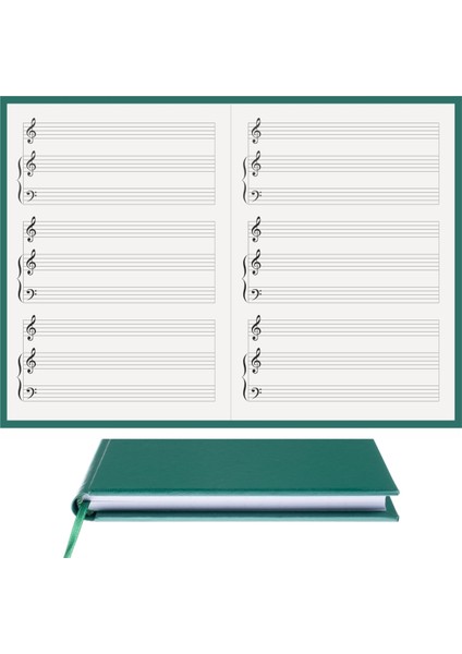 Piyano Nota Defteri (Sesli Sol Fa Anahtarlı Tırnaklı) - Planner El Dikişi (A/5) fırsatları