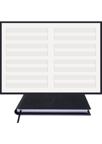 Gitar Nota Defteri (Anahtarsız Ikili Sistem) - Planner El Dikişi, Özel Tasarım (A/5)