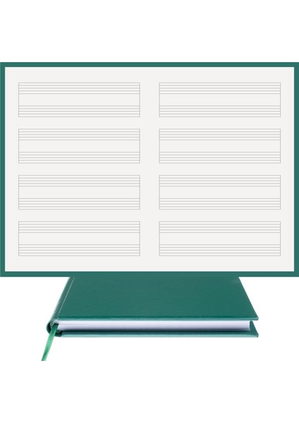 Gitar Nota Defteri (Anahtarsız Ikili Sistem) - Planner El Dikişi, Özel Tasarım (A/5)