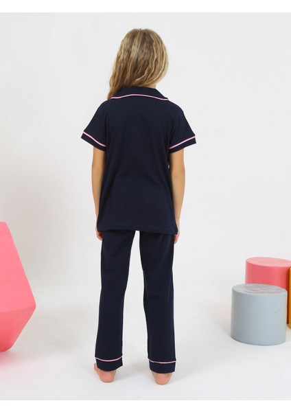 Kız Çocuk Kısa Kollu %100 Pamuklu Düğmeli Pijama Takımı Princess fiyatları