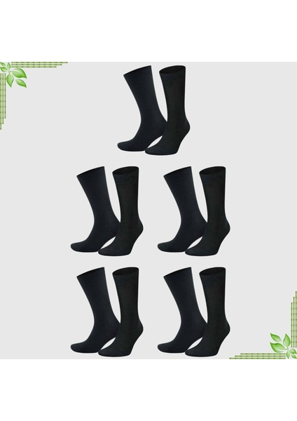 Kral Socks Bambu Erkek Soket Düz Uzun Çorap Klasik Yazlık Dikişsiz 5'Li Premium Set