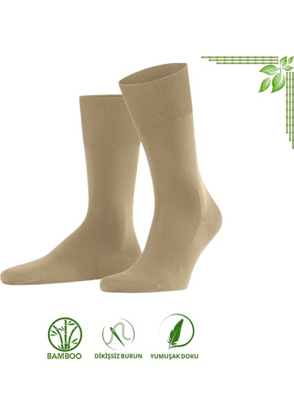 Kral Socks Bambu Erkek Soket Düz Uzun Çorap Klasik Yazlık Dikişsiz 3'Lü Premium Set