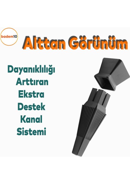 Dempa Lüks Mobilya Oturma Grubu Kanepe Sehpa Tv Ünitesi Koltuk Ayağı Baza Ayakları Mat Siyah 20 cm fırsatları