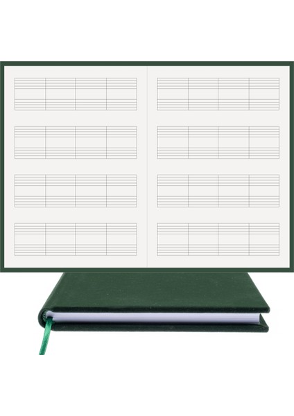 Piyano Nota Defteri (Anahtarsız Dört Kesik Çizgi) - Yıllık Planner El Dikişi (A/5) fırsatları