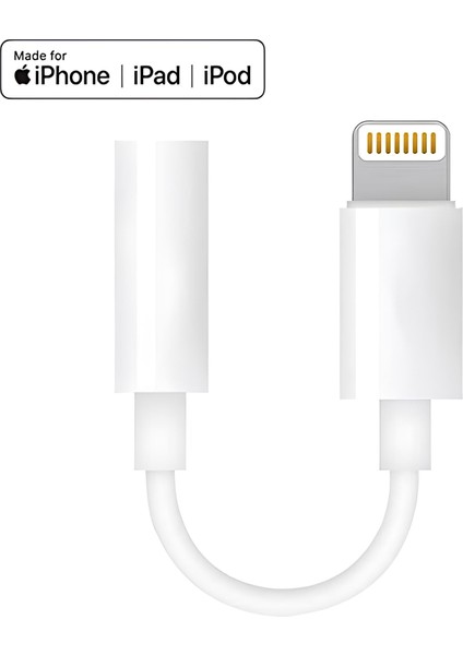 Lightning To Aux 3.5mm Kulaklık Çevirici Dönüştürücü Adaptör