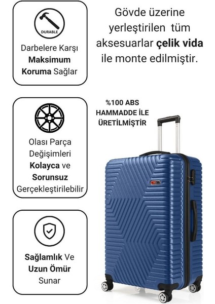 Abs Çivit Mavi Büyük Boy Valiz 600.05-B fiyatları