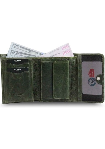 Bozuk Para Bölmeli Crazy Yeşil Kadın Deri Cüzdan - GDR240330XT1455 fiyatları