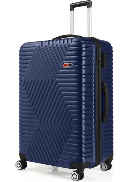 Abs Lacivert Büyük Boy Valiz 600.04-B