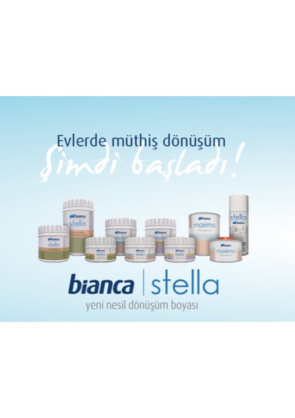 Stella Boya Seti (Bianca Stella Boya- Kadife Rulo - Ipek Fırça - Boya Kabı) - Antik Beyaz