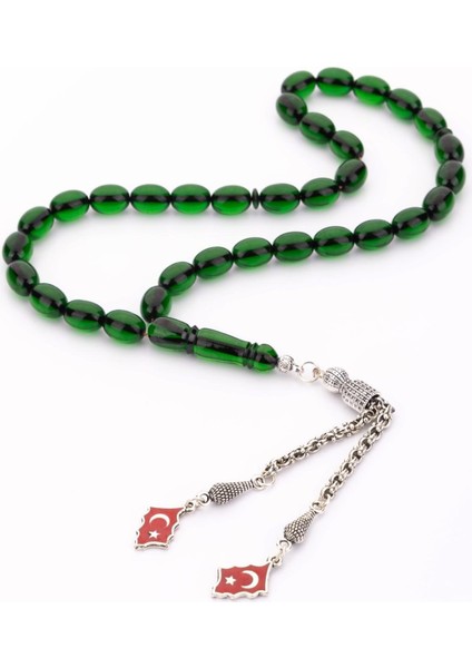 Zümrüt Yeşili Şıkır Şıkır Çekim Ateş Kehribar Tesbih fiyatları