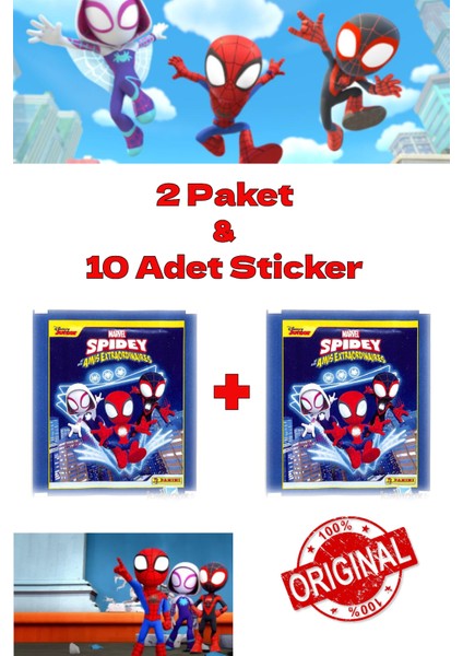 Panini Çıkartma Spidey ve Inanılmaz Arkadaşları - 2 Paket & 10 Adet Sticker