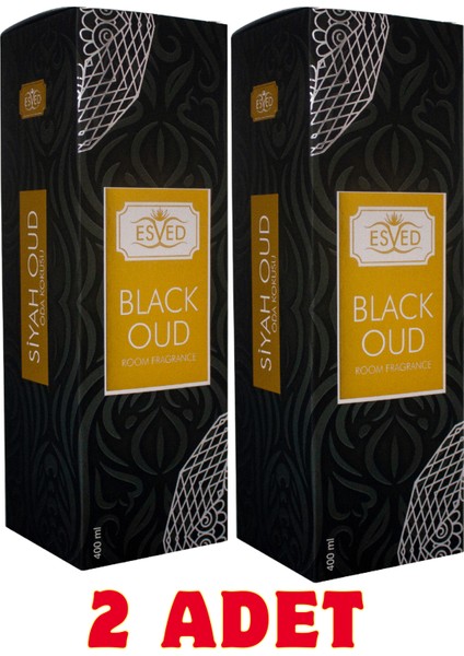 Siyah Oud & Black Oud Oda ve Kumaş Spreyi Seccade Spreyi Oda Kokusu Koku 400 ml 2 Adet