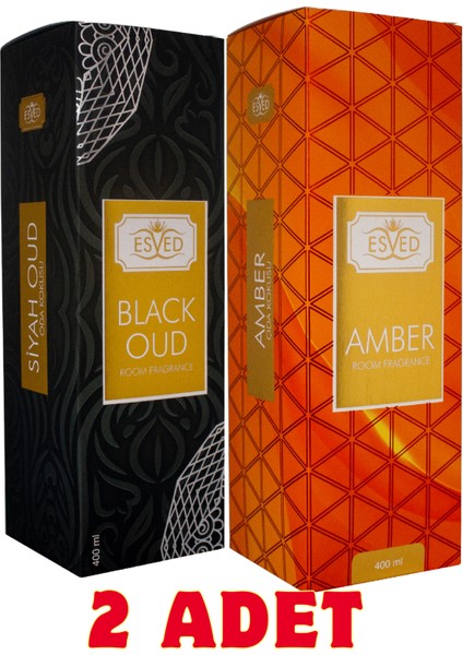 Amber ve Siyah Oud & Black Oud Oda ve Kumaş Spreyi Seccade Spreyi Oda Kokusu Koku 400 ml