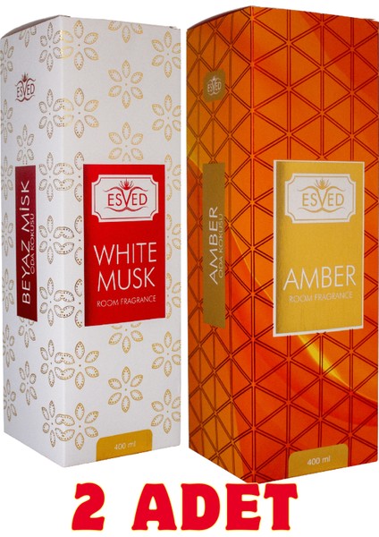 Amber ve Beyaz Misk & White Musk Oda ve Kumaş Spreyi Seccade Spreyi Oda Kokusu Koku 400 ml