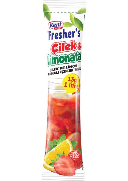 Fresher's Çilekli Limonata Toz Içecek 13 gr x 48 Adet