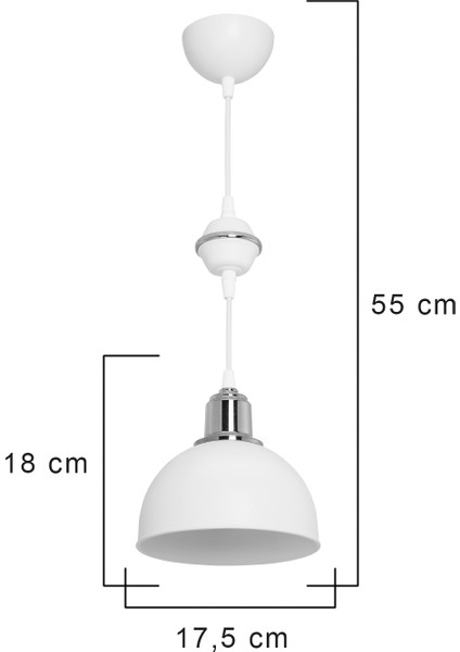 Bella Küre Beyaz/krom Sarkıt Yemek Odası Yatak Odası Oturma Odası Salon Mutfak Avizesi