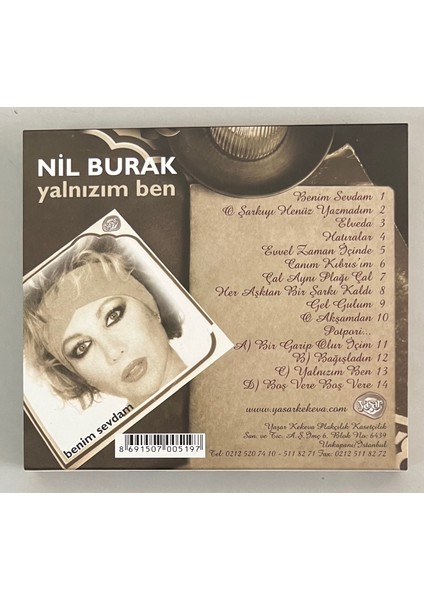 Nil Burak - Yalnızım Ben CD (Jelatininde Sıfır Cd) (Plak Değil Cd'dir)